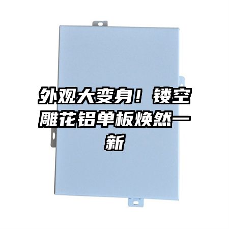 外观大变身！镂空雕花铝单板焕然一新